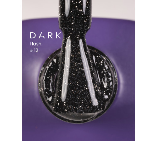 Гель-лак світловідбиваючий DARK Flash №012, чорний, 10 мл