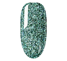 Reflective gel polish DIS Flash #13 green, 7.5 ml