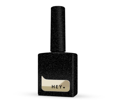 Гель-лак світловідбиваючий HEYLOVE Gel Polish Powerfull чорний, 15 мл