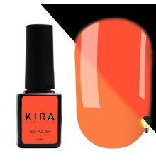 Гель-лак флуоресцентний Kira Nails FLUO №001 помаранчевий, 6 мл