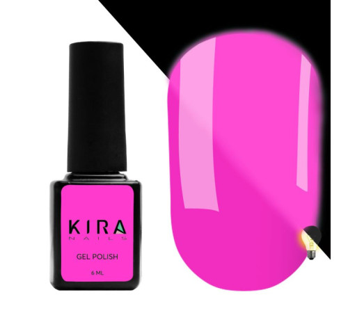 Гель-лак флуоресцентний Kira Nails FLUO №008 ягідний, 6 мл