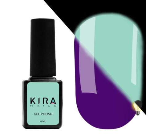 Гель-лак флуоресцентний Kira Nails FLUO №009 фіолетовий, 6 мл