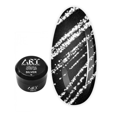 Гель-павутинка світловідбиваюча ART Reflective Spider gel, срібна, 5 мл