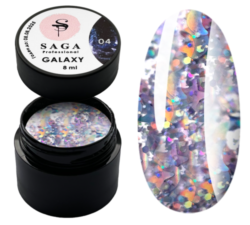 Глітерний гель SAGA galaxy glitter №4, 5 г