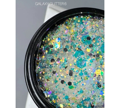 Глітерний гель SAGA galaxy glitter №6, 5 г
