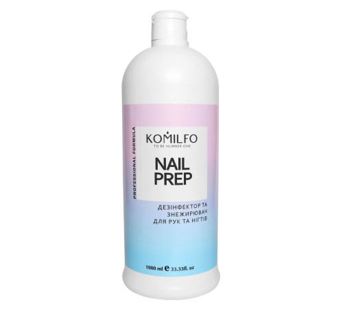 Дезінфектор та знежирювач для нігтів Komilfo Nail Prep, 1000 мл