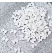 Nail decor Bows White, 10pcs.