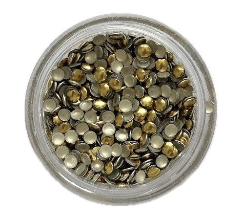 Nail decor Gold metal buttons