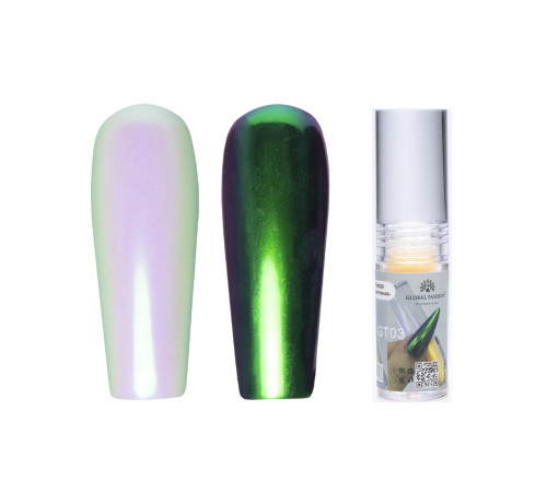 Рідка втірка Global Liquid Powder GT03, персиково-зелена, 8 г
