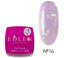 Liquid acrylic gel Edlen Water Acrygel Glitter No. 14, 15 ml