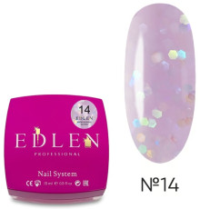 Liquid acrylic gel Edlen Water Acrygel Glitter No. 14, 15 ml