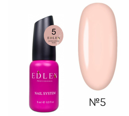 Рідкий акрил-гель Edlen Water Acrygel Nude №05 з пензлем, 9 мл