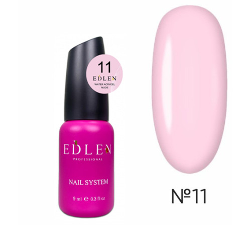 Рідкий акрил-гель Edlen Water Acrygel Nude №11 з пензлем, 9 мл