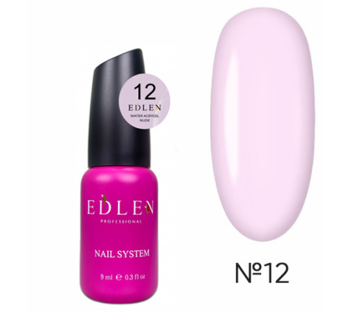 Рідкий акрил-гель Edlen Water Acrygel Nude №12 з пензлем, 9 мл
