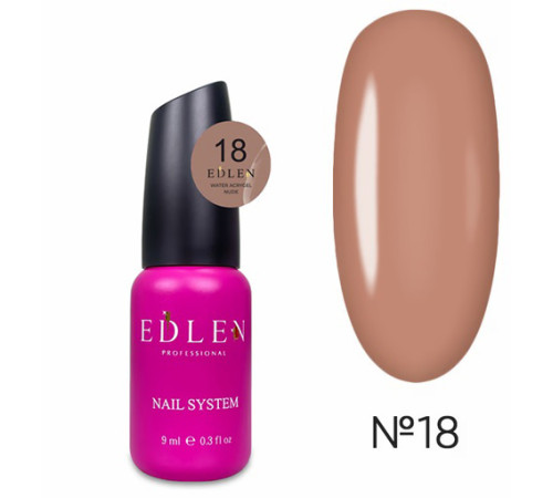 Рідкий акрил-гель Edlen Water Acrygel Nude №18 з пензлем, 9 мл