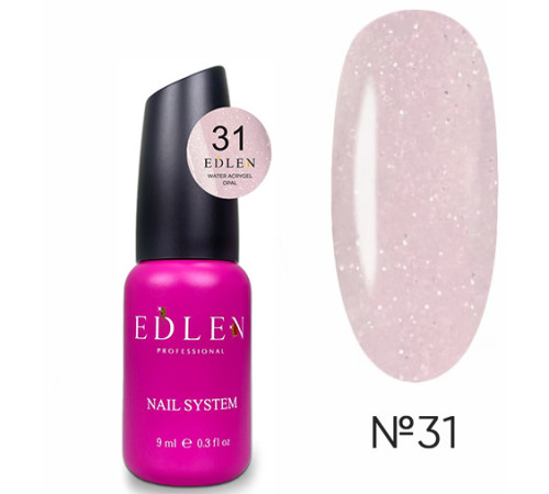 Рідкий акрил-гель Edlen Water Acrygel Opal №31, з пензлем, 9 мл
