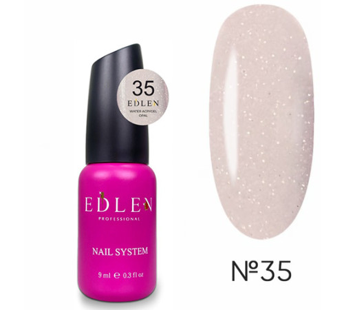 Рідкий акрил-гель Edlen Water Acrygel Opal №35, з пензлем, 9 мл