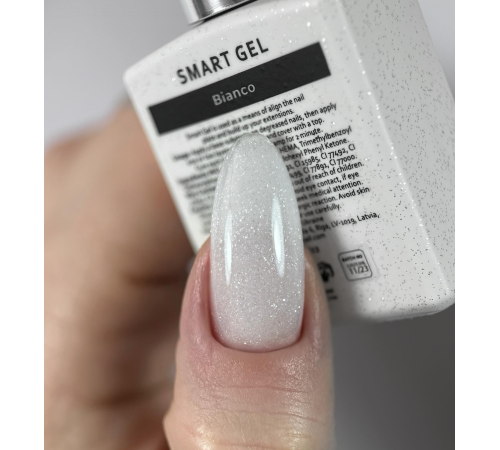Рідкий гель HEYLOVE Smart Gel Bianco молочний з шиммером, 15 мл