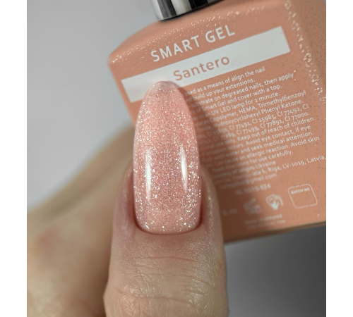 Рідкий гель HEYLOVE Smart Gel Santero, персиковий з блискітками, 15 мл