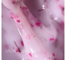 Рідкий гель для нігтів Saga Liquid Floral gel №01, 15 мл