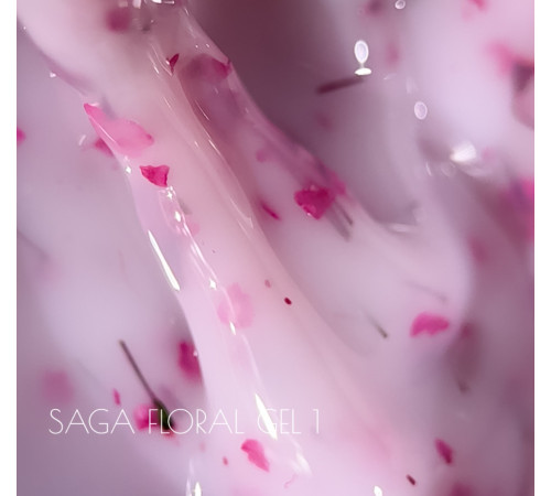 Рідкий гель для нігтів Saga Liquid Floral gel №01, 15 мл
