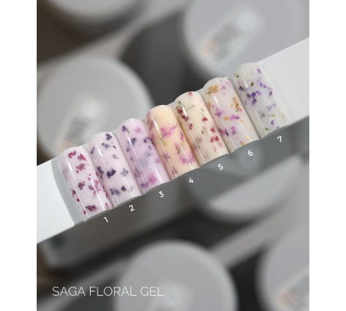 Рідкий гель для нігтів Saga Liquid Floral gel №02, 15 мл