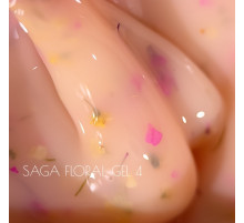 Рідкий гель для нігтів Saga Liquid Floral gel №04, 15 мл