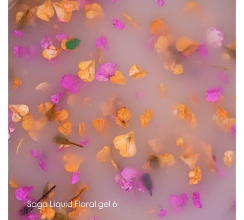 Рідкий гель для нігтів Saga Liquid Floral gel №06, 15 мл