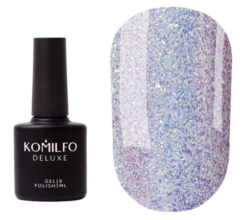 Закріплювач Komilfo Mermade Top, без липкого шару, з блискітками, 8 мл