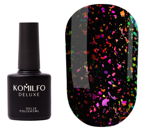 Закріплювач Komilfo No Wipe Chameleon Top, без липкого шару, з пластівцями єдиноріг, 8 мл
