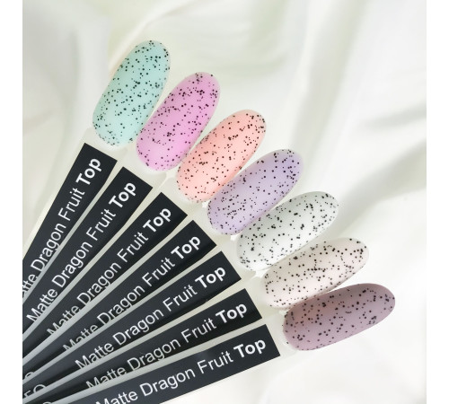 Закріплювач Komilfo No Wipe Matte Dragon Fruit Top, без липкого шару, з крихтами, 8 мл