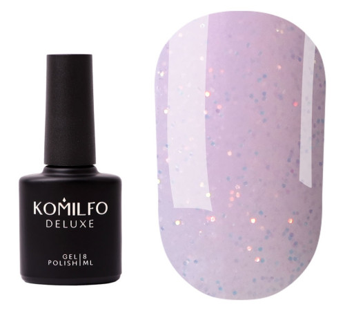 Закріплювач Komilfo Pink Diamond Top, без липкого шару, рожевий з блискітками, 8 мл