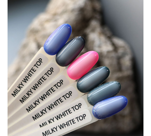 Закріплювач Komilfo No Wipe Milky White Top, без липкого шару, молочний, 8 мл