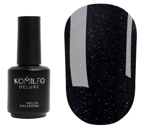 Закріплювач для гель-лаку Komilfo Glitter Top, з дрібним шимером, без липкого шару, 15 мл
