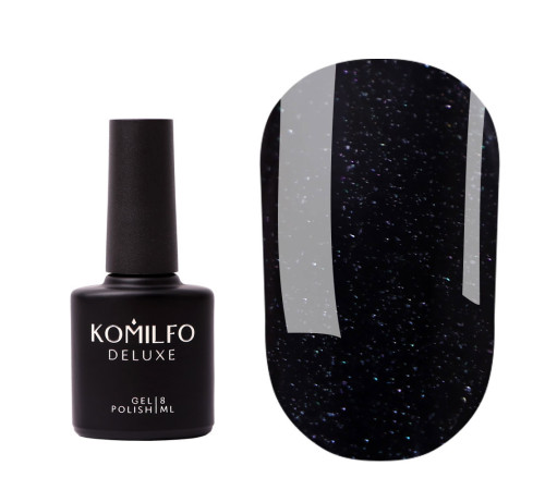 Закріплювач для гель-лаку Komilfo Glitter Top, з дрібним шимером, без липкого шару, 8 мл
