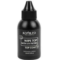 Закріплювач для гель-лаку Komilfo No Wipe With UV, без липкого шару, з УФ-фільтрами, 50 мл