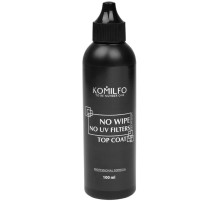 Fixer for gel polish Komilfo No Wipe No UV Top, without a sticky layer, without UV filters, 100 ml