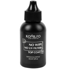 Закріплювач для гель-лаку Komilfo No Wipe No UV Top, без липкого шару, без УФ фільтрів, 50 мл