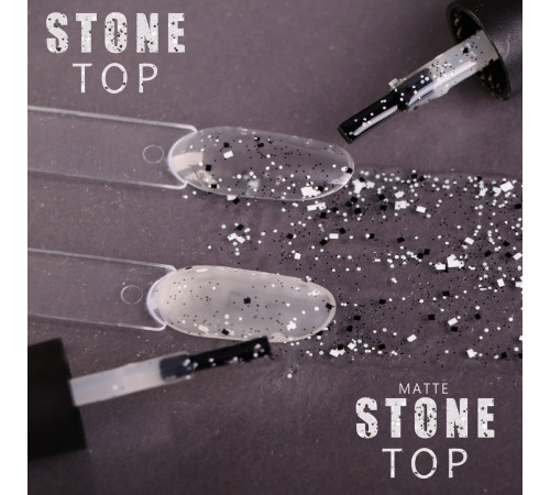Закріплювач для гель-лаку Komilfo No Wipe Top Stone, без липкого шару, 8 мл