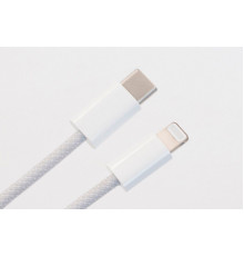 Кабель Gvis Usb Lightning плетений білий, 2 м