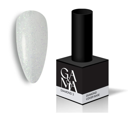 База камуфлююча GaMa Cover base Diamond №03, прозора з крихтами, 15 мл