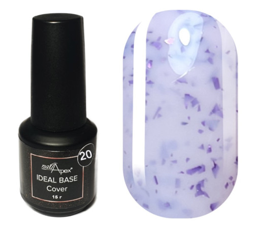 База камуфлююча NailApex IDEAL Base Potal №20 бузковий мохіто, 15 мл