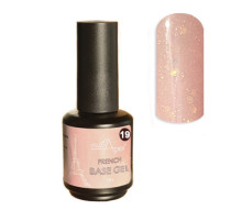 База камуфлююча NailApex Opal 19 рожева з різнокольоровими блискітками, 15 мл