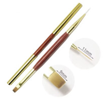 Double-sided Gold Liner Gel Brush
