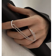 Кільця з ланцюжком Silver срібло