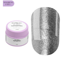 Komilfo No Wipe Gel Paint Silver 004 HEMA/TPO free, срібна без липкого шару, 5 мл