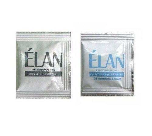 Фарба для брів ELAN № 3 світло-коричнева + окислювач