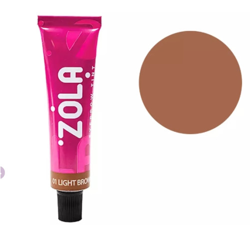 Фарба для брів ZOLA 01 Light Brow з коллагеном, 15 мл