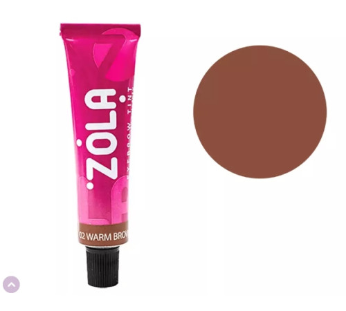 Фарба для брів ZOLA 02 Warm Brow з коллагеном, 15 мл