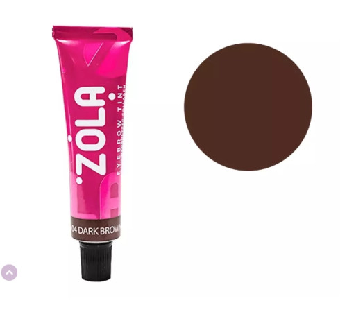 Фарба для брів ZOLA 04 Dark Brown з коллагеном, 15 мл